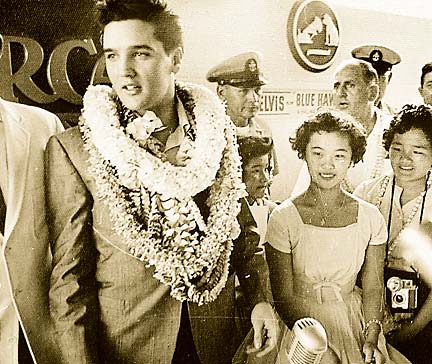 Elvis in Pearl Harbor Hawaii 1961